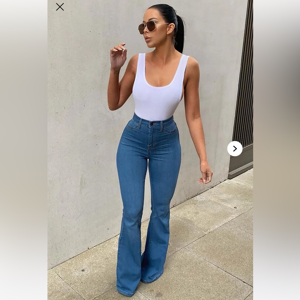 Fashion Nova Deep in My Soul Flare Jeans